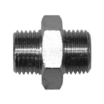 Doppelnippel 1/8"-1/8", vernickelt