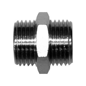 Doppelnippel 1/2"-1/2", vernickelt