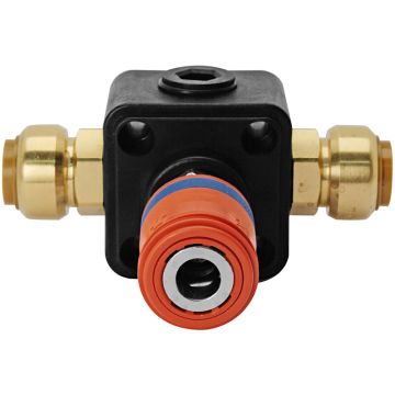 Luftdurchgangsdose Kunststoff, schwarz