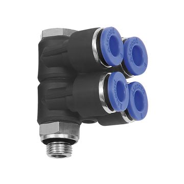 L-Mehrfachverteiler 4-fach Blaue Serie