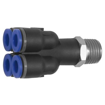 Mehfachverteiler 4-fach Blaue Serie