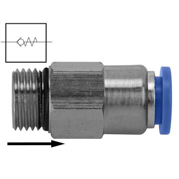 Rückschlagventil gerade Blaue Serie
