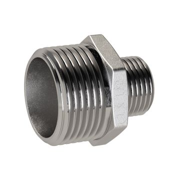 Doppelnippel 3/8-1/2", Edelstahl